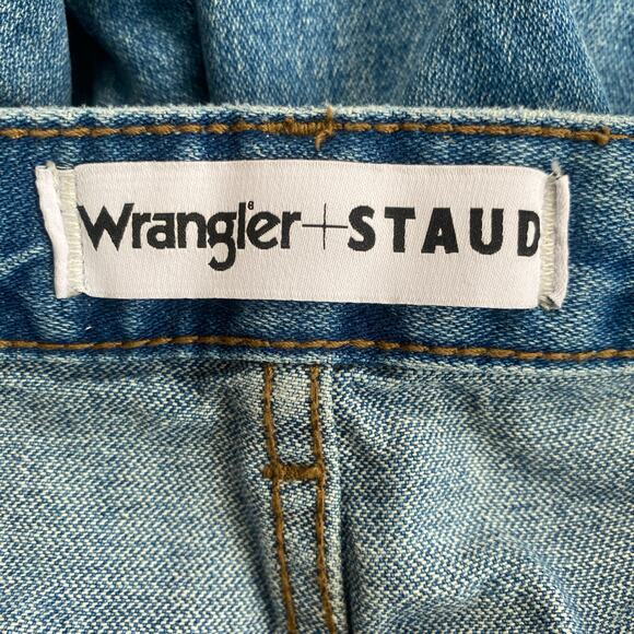 WRANGLER + STAUD the loose fit Jean 27x32 Light Wash Blue Wide Leg Mid Rise - Picture 3 of 12